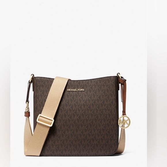 Michael Kors Dark Brown and Tan Crossbody Bag - Picture 1 of 3